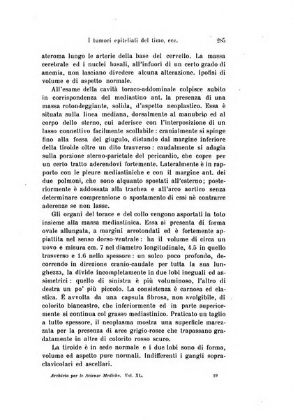 Archivio per le scienze mediche