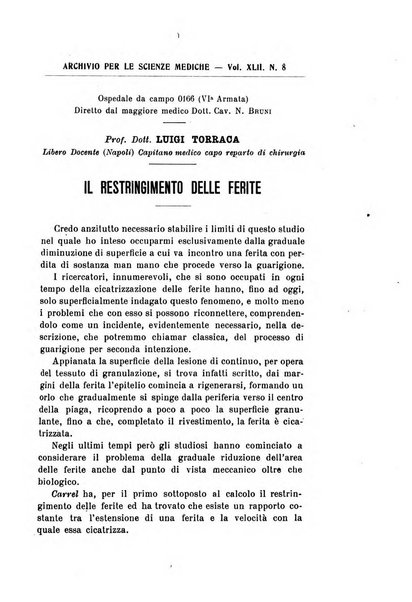 Archivio per le scienze mediche