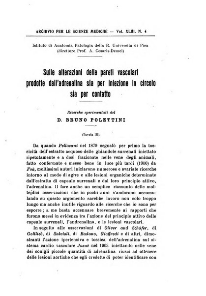 Archivio per le scienze mediche