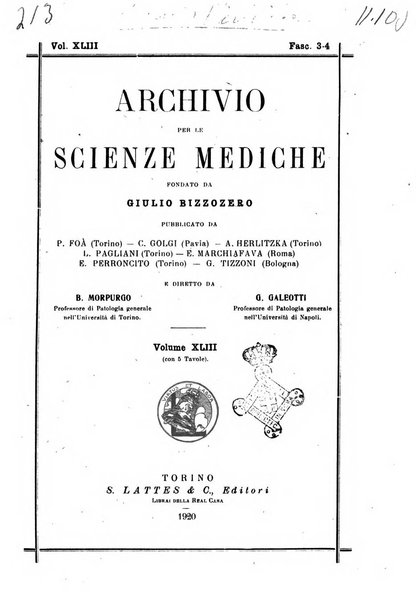 Archivio per le scienze mediche