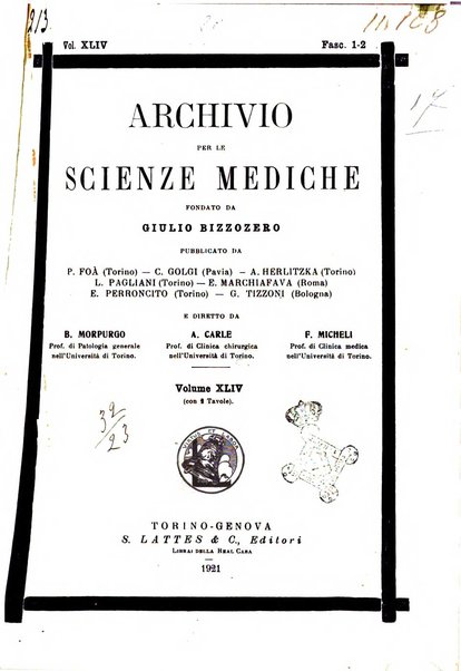 Archivio per le scienze mediche