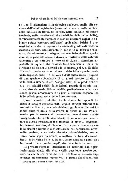 Archivio per le scienze mediche