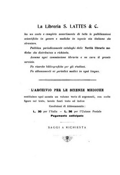 Archivio per le scienze mediche