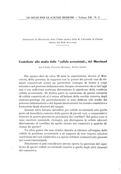 Archivio per le scienze mediche