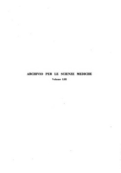 Archivio per le scienze mediche