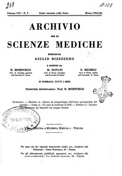 Archivio per le scienze mediche