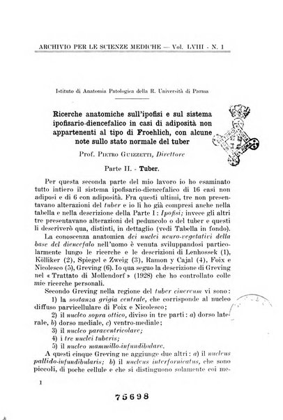 Archivio per le scienze mediche