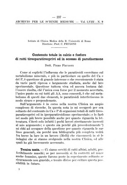 Archivio per le scienze mediche