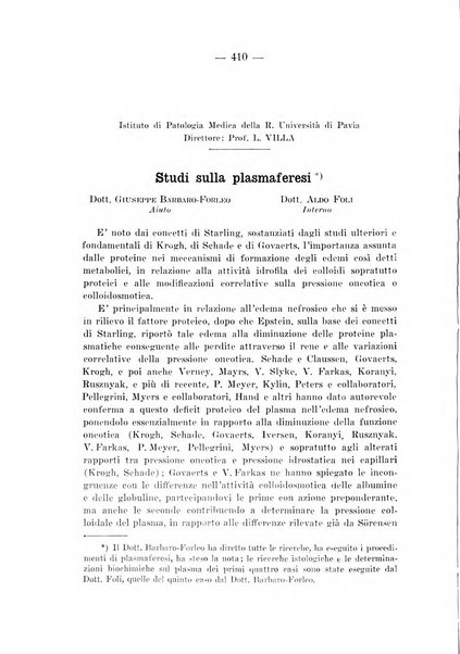 Archivio per le scienze mediche