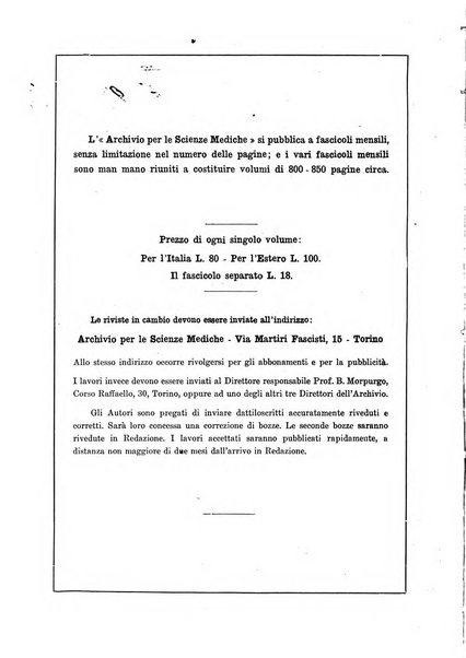 Archivio per le scienze mediche