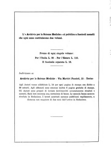 Archivio per le scienze mediche