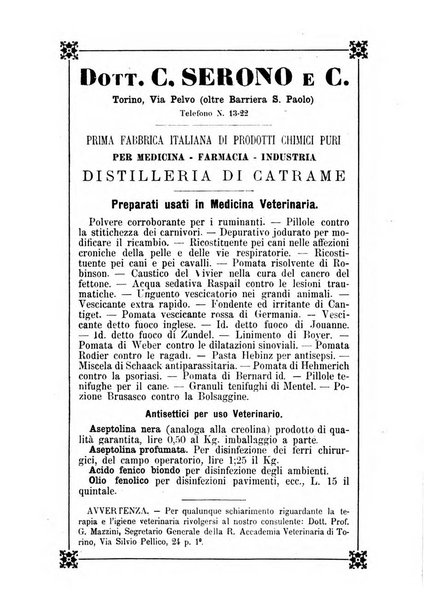 Archivio scientifico della Reale Società ed Accademia veterinaria italiana pubblicazione mensile