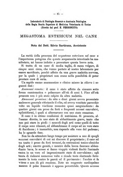 Archivio scientifico della Reale Società ed Accademia veterinaria italiana pubblicazione mensile