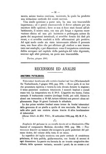 Archivio scientifico della Reale Società ed Accademia veterinaria italiana pubblicazione mensile