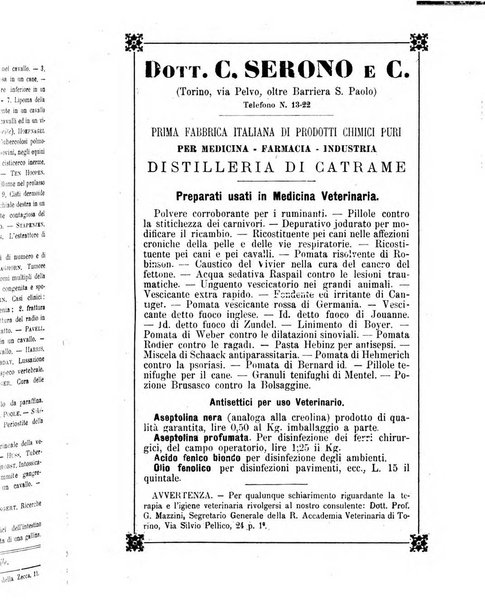 Archivio scientifico della Reale Società ed Accademia veterinaria italiana pubblicazione mensile