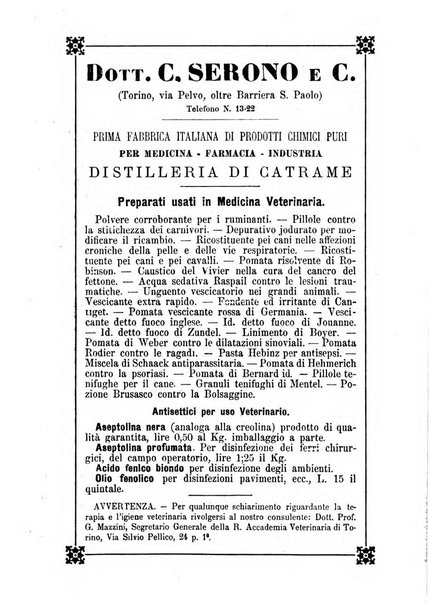 Archivio scientifico della Reale Società ed Accademia veterinaria italiana pubblicazione mensile