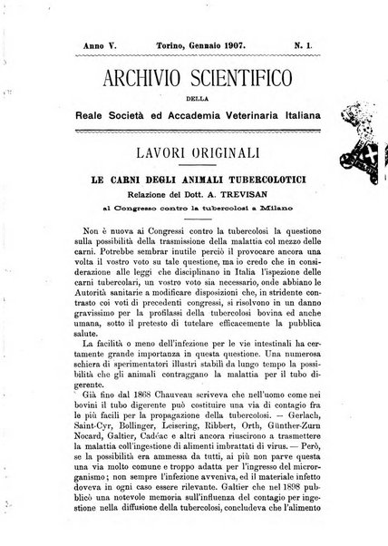 Archivio scientifico della Reale Società ed Accademia veterinaria italiana pubblicazione mensile