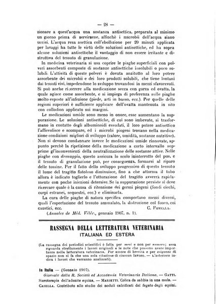 Archivio scientifico della Reale Società ed Accademia veterinaria italiana pubblicazione mensile