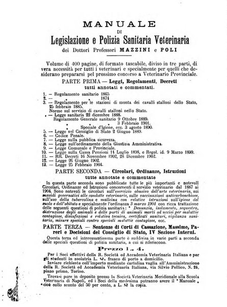 Archivio scientifico della Reale Società ed Accademia veterinaria italiana pubblicazione mensile