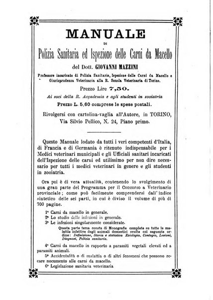 Archivio scientifico della Reale Società ed Accademia veterinaria italiana pubblicazione mensile