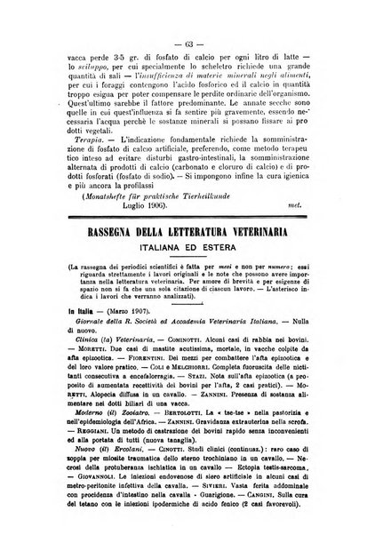 Archivio scientifico della Reale Società ed Accademia veterinaria italiana pubblicazione mensile