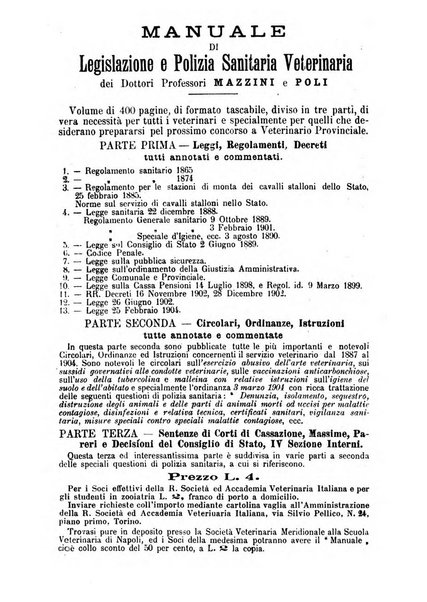 Archivio scientifico della Reale Società ed Accademia veterinaria italiana pubblicazione mensile