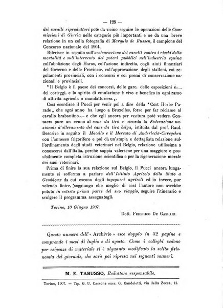 Archivio scientifico della Reale Società ed Accademia veterinaria italiana pubblicazione mensile