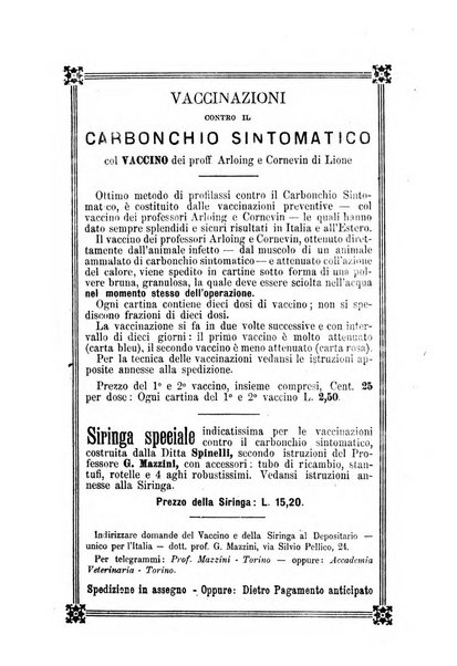 Archivio scientifico della Reale Società ed Accademia veterinaria italiana pubblicazione mensile