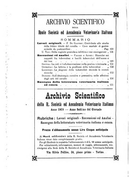 Archivio scientifico della Reale Società ed Accademia veterinaria italiana pubblicazione mensile