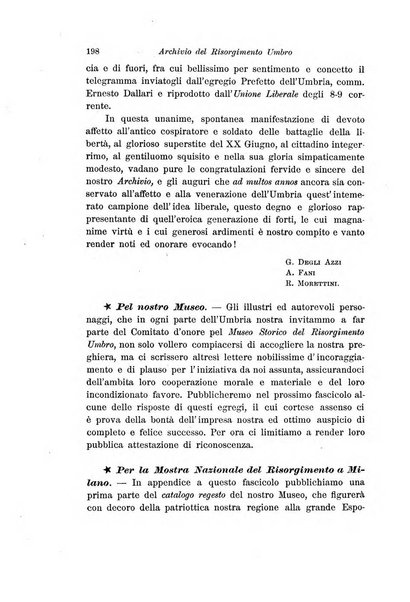 Archivio storico del Risorgimento umbro (1796-1870)