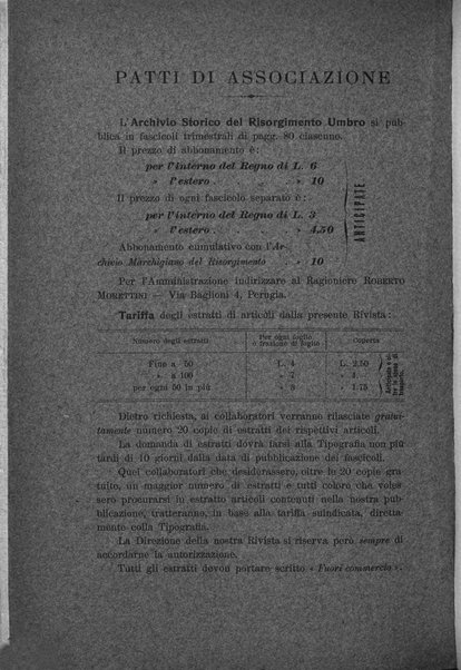 Archivio storico del Risorgimento umbro (1796-1870)