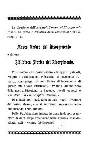 Archivio storico del Risorgimento umbro (1796-1870)