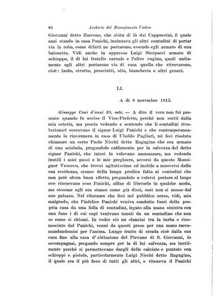 Archivio storico del Risorgimento umbro (1796-1870)