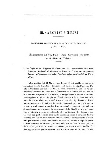 Archivio storico del Risorgimento umbro (1796-1870)