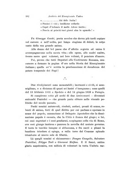 Archivio storico del Risorgimento umbro (1796-1870)