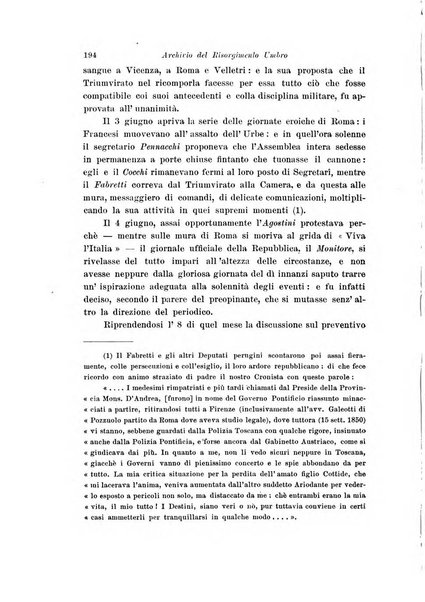 Archivio storico del Risorgimento umbro (1796-1870)