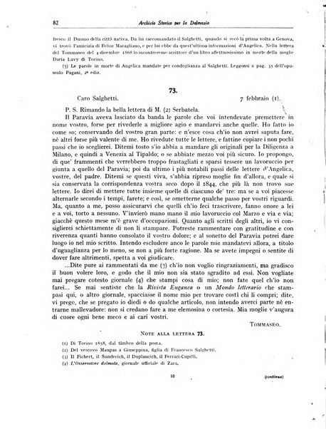 Archivio storico per la Dalmazia pubblicazione mensile