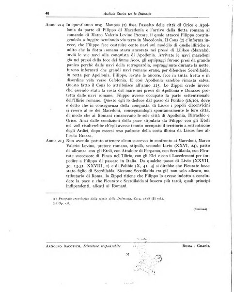 Archivio storico per la Dalmazia pubblicazione mensile