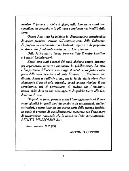 Archivio storico per la Dalmazia pubblicazione mensile