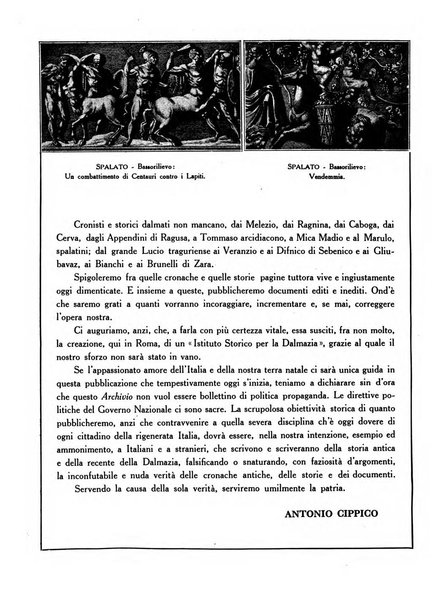 Archivio storico per la Dalmazia pubblicazione mensile