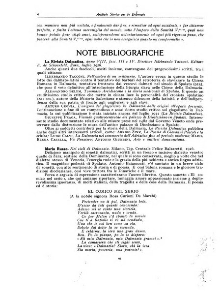 Archivio storico per la Dalmazia pubblicazione mensile