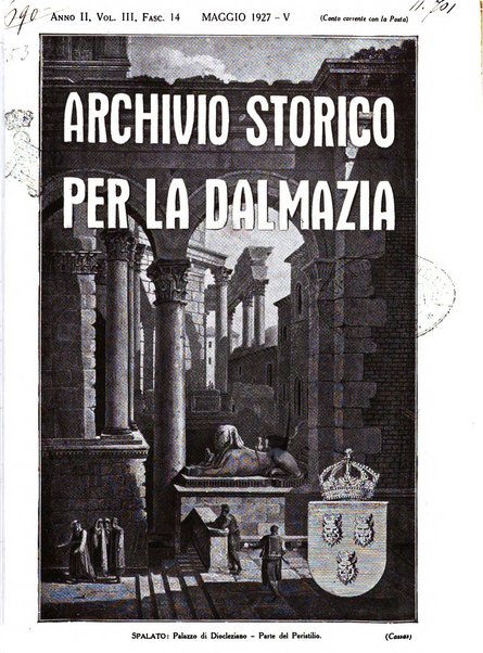 Archivio storico per la Dalmazia pubblicazione mensile