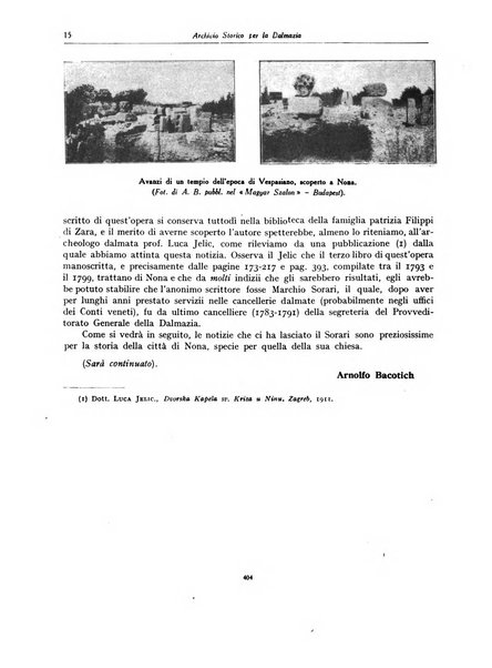 Archivio storico per la Dalmazia pubblicazione mensile