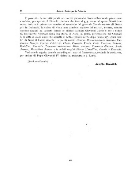 Archivio storico per la Dalmazia pubblicazione mensile