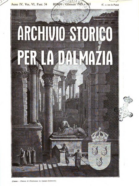 Archivio storico per la Dalmazia pubblicazione mensile