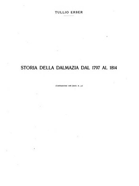 Archivio storico per la Dalmazia pubblicazione mensile