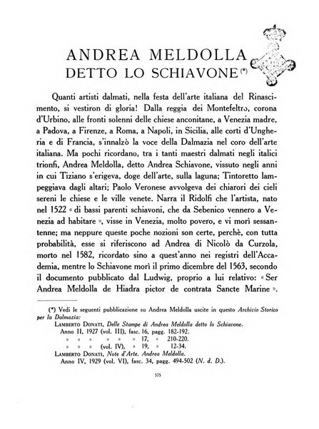 Archivio storico per la Dalmazia pubblicazione mensile