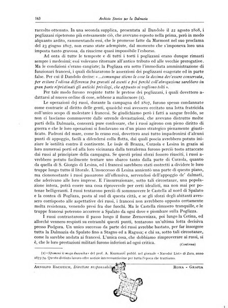 Archivio storico per la Dalmazia pubblicazione mensile