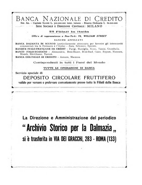 Archivio storico per la Dalmazia pubblicazione mensile