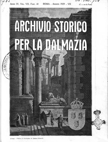 Archivio storico per la Dalmazia pubblicazione mensile